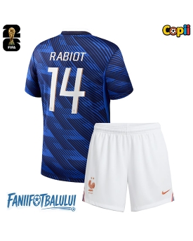Franța Adrien Rabiot #14 Echipament de Fotbal Replică Mondial 2026 Copii Acasa (+ Șorturi)